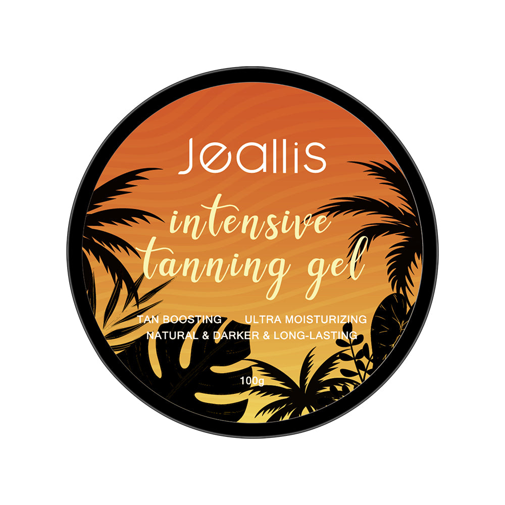 Jeallis 3-Step Tanning Gel Collection – Cooling Gel, Gold Shimmer, and Intensive Tanning Gel (200g)
