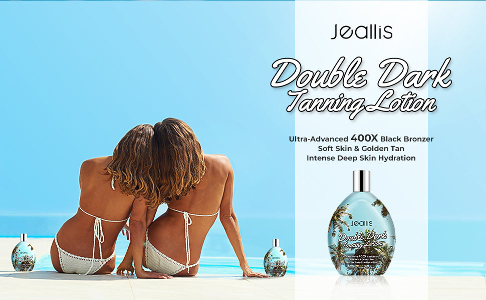 Jeallis Double Dark Tanning Lotion for Tanning Beds and Outdoor Sun