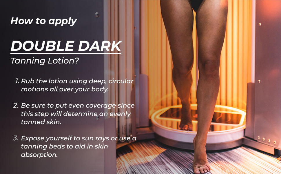 Jeallis Double Dark Tanning Lotion for Tanning Beds and Outdoor Sun
