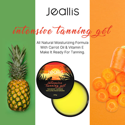 Jeallis Extrême Noir | Gel Luxe Bronzage Intensif | Ananas 200g