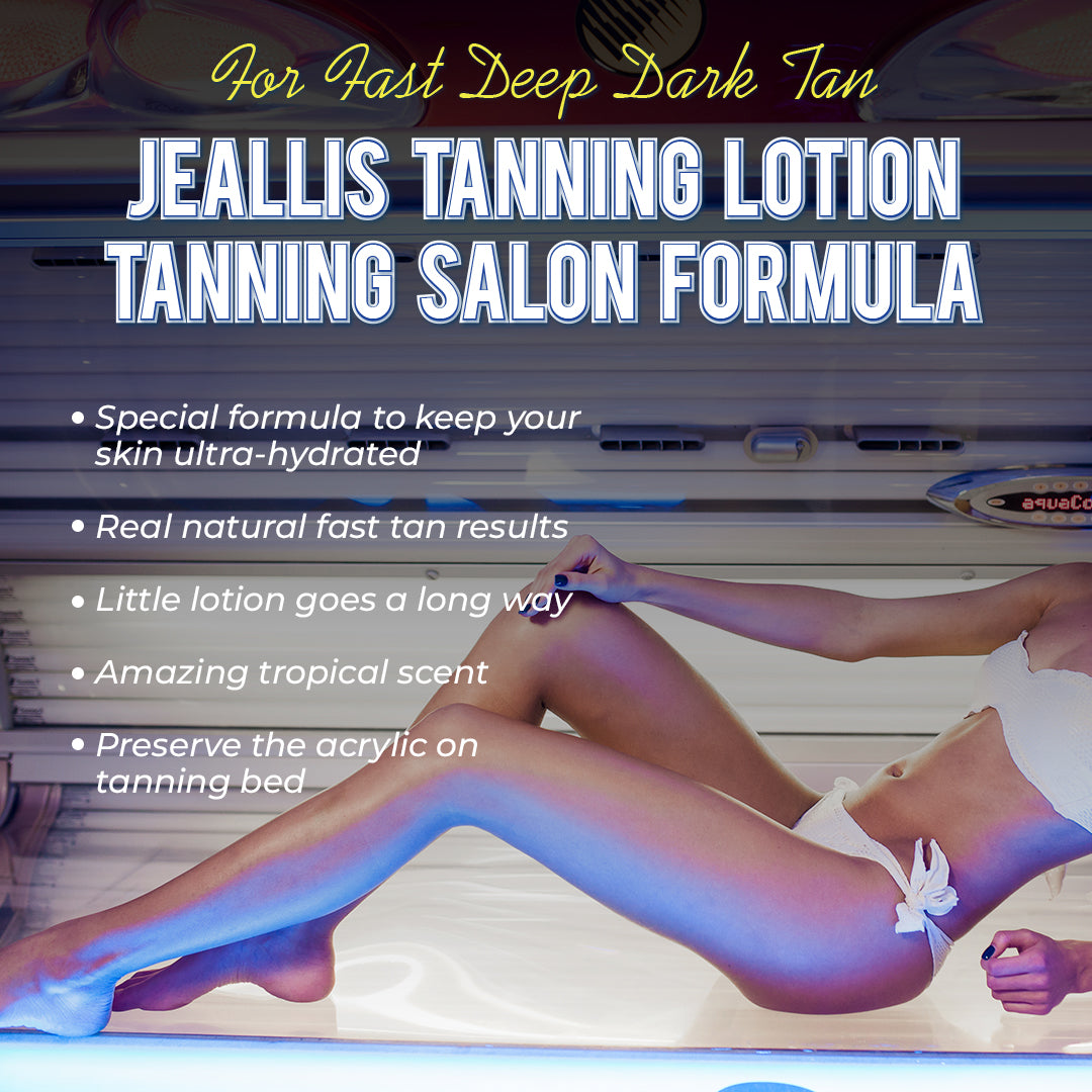 Jeallis Tanning Bed Lotion Accelerator / Sunbed Lotion with Tanning Salon Formula Tanning Lotion