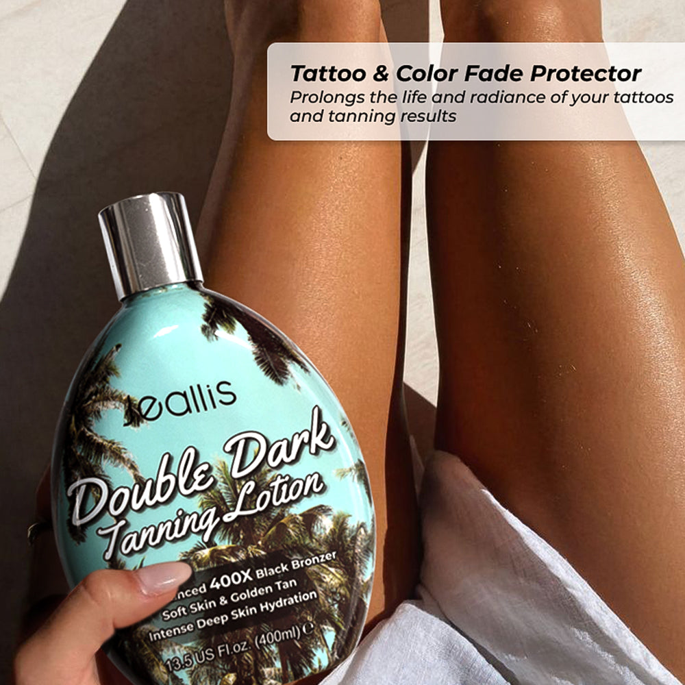 Jeallis Double Dark Tanning Lotion for Tanning Beds and Outdoor Sun