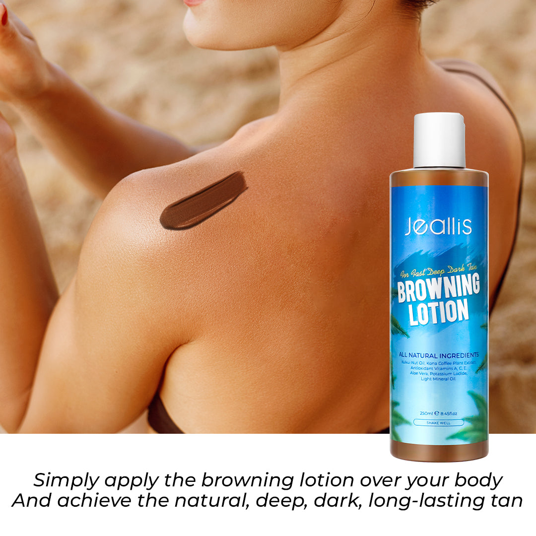 Jeallis Browning Lotion | Sun Tanning Lotion | Outdoor Tan Accelerator Lotion For Outdoor Sun