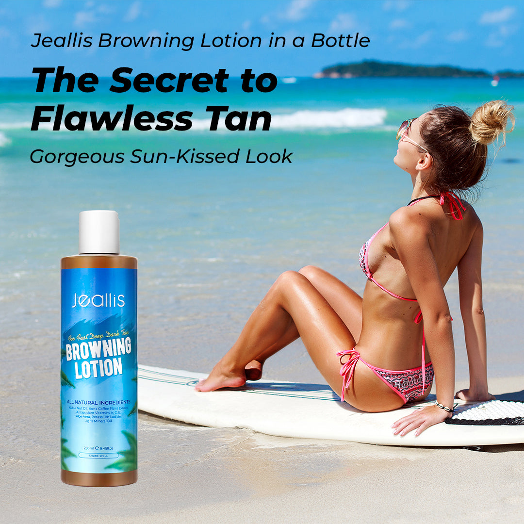 Jeallis Browning Lotion | Sun Tanning Lotion | Outdoor Tan Accelerator Lotion For Outdoor Sun